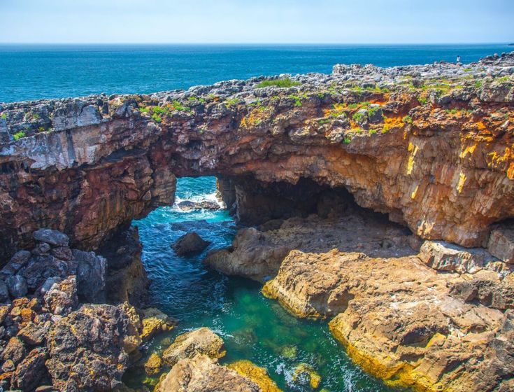 Atlantic cliffs at Boca do Inferno west of Cascais, Portugal, on the way to Guincho Beach