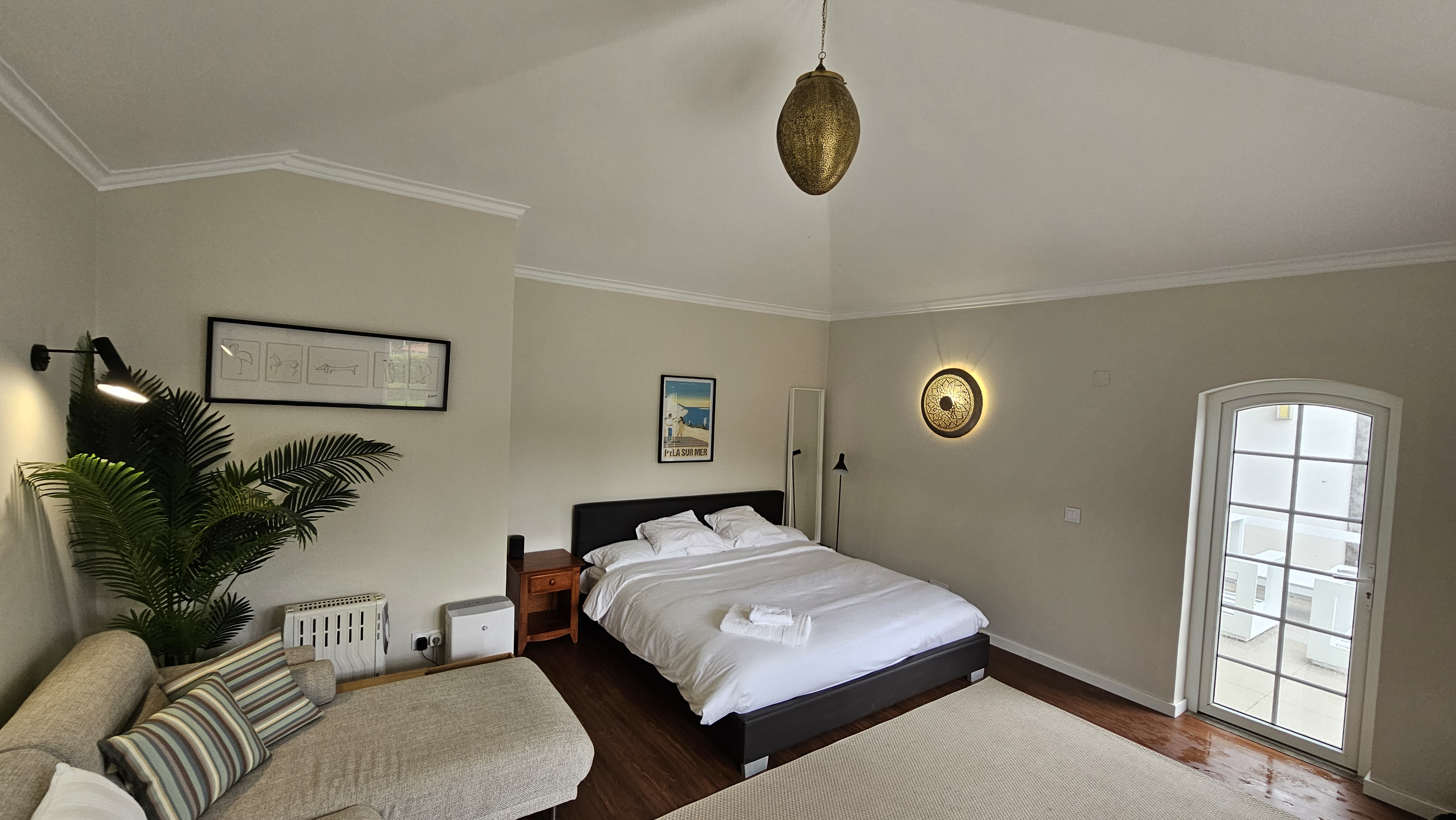 Cabana Bedroom #10 sofa, bed and garden doors