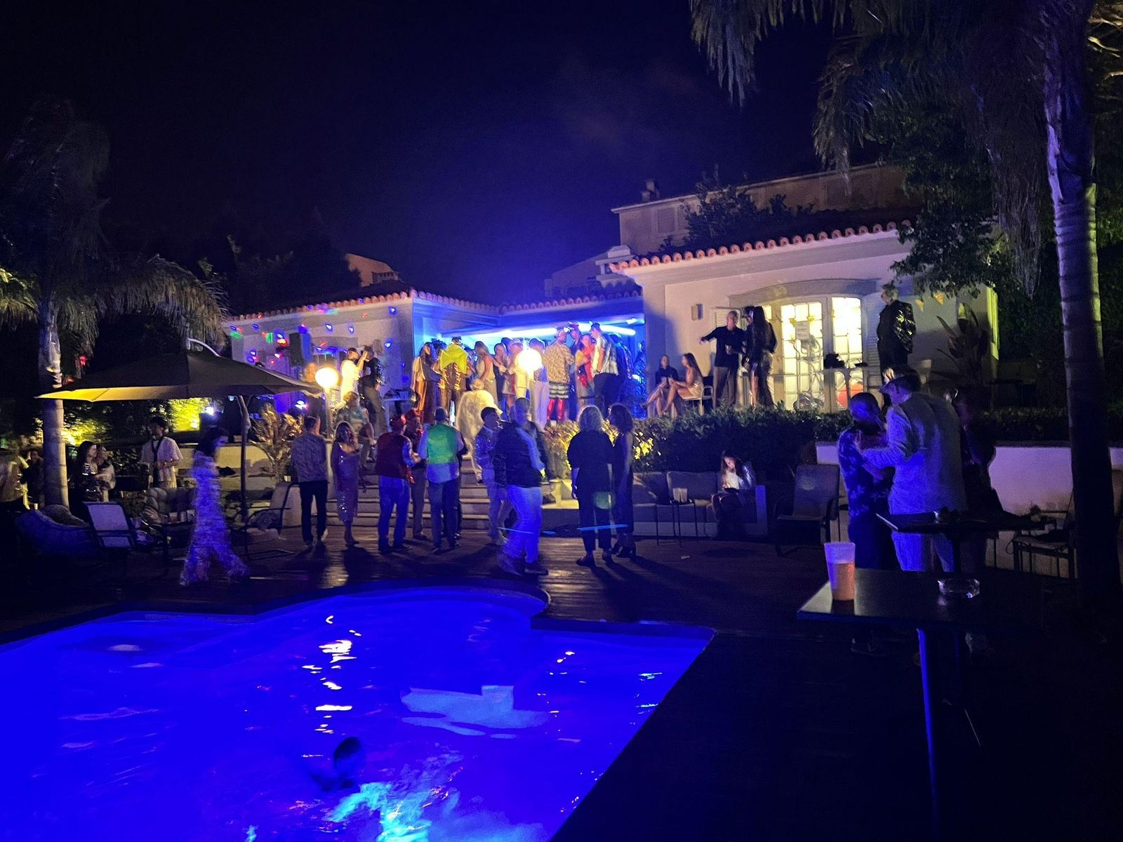 Evening pool-deck party at Cascais Vacation villa in Cascais, Portugal